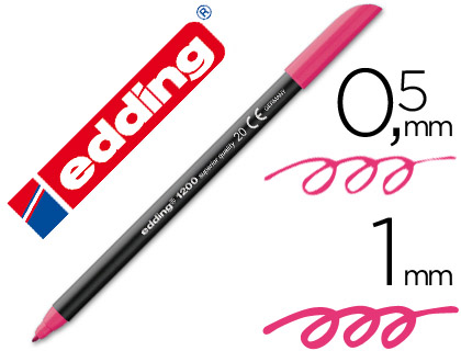 Rotulador edding 1200 tinta magenta